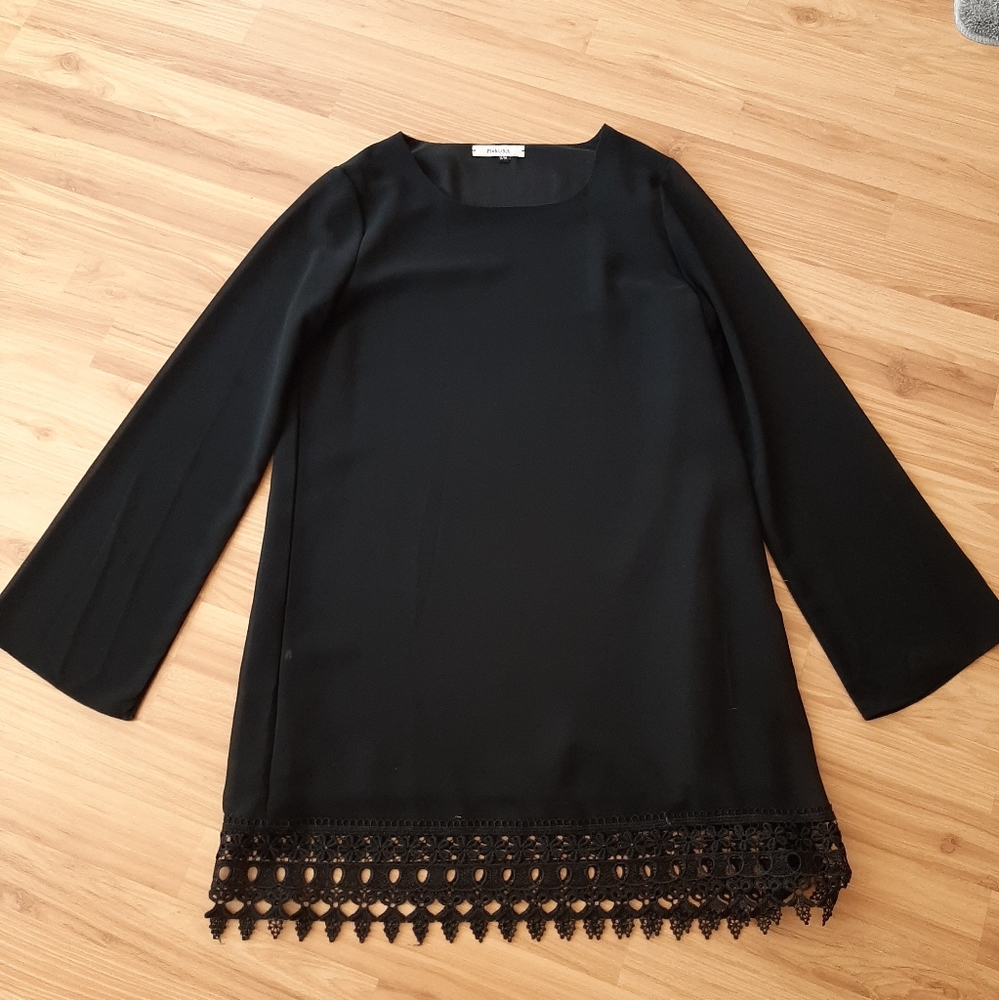 Black dress with fringe